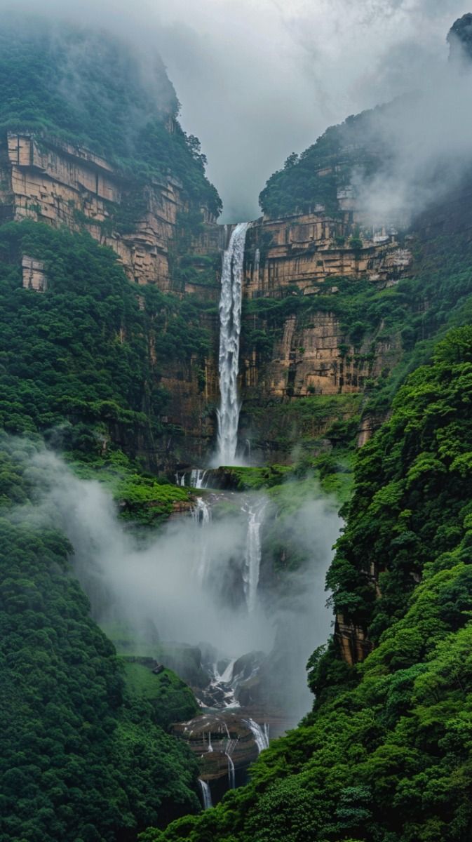 Nohkalikai Falls Cherrapunjee