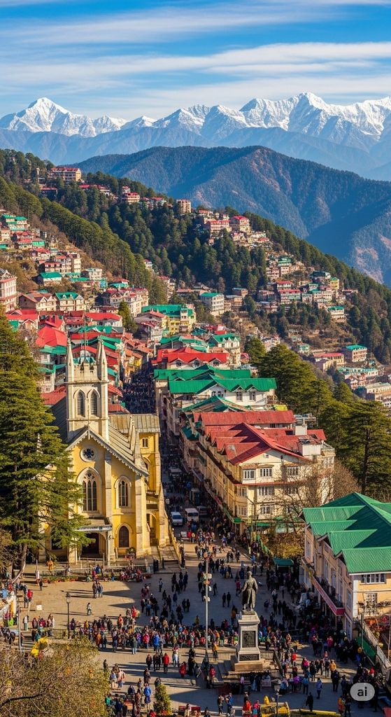 Shimla Mall Road and Christ Church during Himachal Pradesh tour
